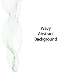 Green wave on white background.Abstract transparent wave background. eps 10