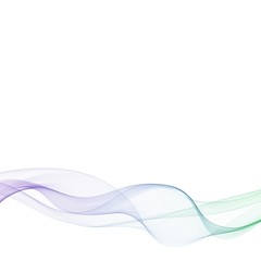 Modern bright abstract elegant smoke wind airy graphic swoosh fashion transparent speed blue line over white background. Vector illustration. eps 10