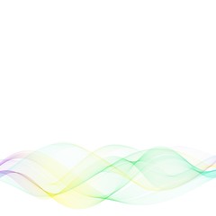 Abstract motion smooth color wave vector. Curve rainbow lines.