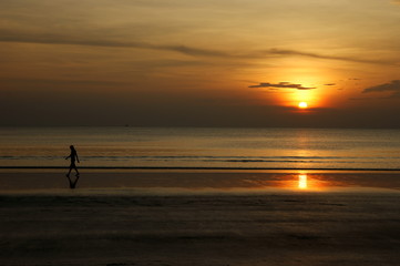 Sunset on the beach
