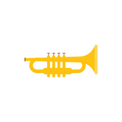 Trumpet yellow graphic design template vector illustration