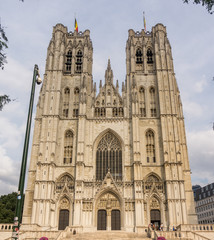 Fototapeta premium Cathedral of St. Michael and St. Gudula, Brussels, Belgium