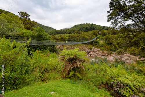 Buller Gorge Swing Bridge Over Buller River West Coast