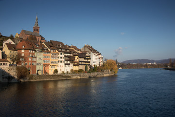 City view on the river bank of Laufenburg / Baden