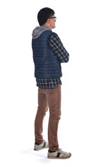 full portrait of a man  rear view