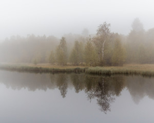 Fototapeta na wymiar Spiegelung im Nebel