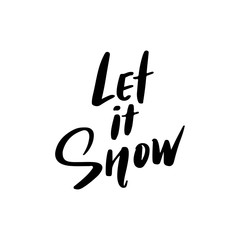 Vector hand drawn lettering phrases. Merry Christmas and Happy New Year