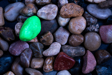 normal stones and a different stones