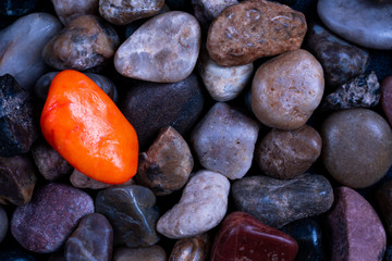 normal stones and a different stones
