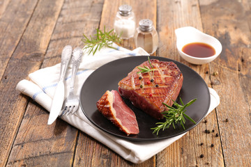 duck fillet and sauce