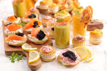 assorted festive canape and finger food