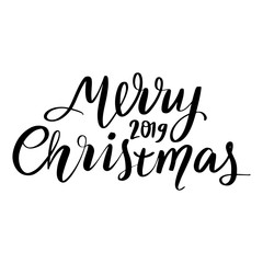 Vector hand drawn lettering phrases. Merry Christmas and Happy New Year