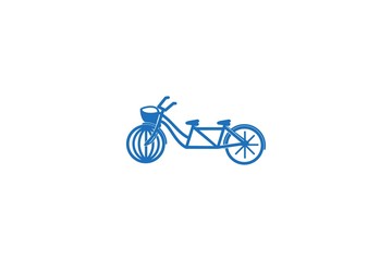 Plakat bike Logo Designs Inspiration Isolated on White Background