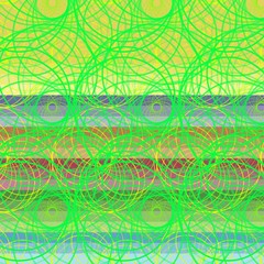 Abstract color background, illustration, lines, circles