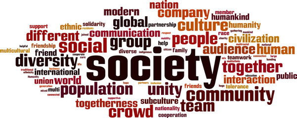 Obraz premium Society word cloud