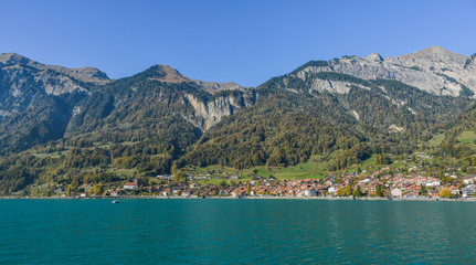 Beautiful scenery of Lake Brienz, Switzerland