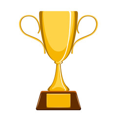 Isolated golden trophy image. Vector illustration design
