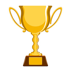 Isolated golden trophy image. Vector illustration design