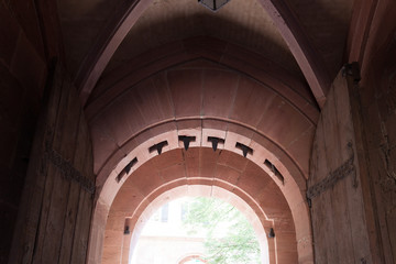 Heidelberg caste gate details from inside