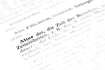 Lexikoneintrag Alter