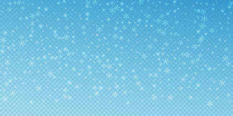 Sparse glowing snow Christmas background. Subtle f