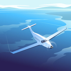 Fototapeta premium Illustration on the theme of travel by airplane