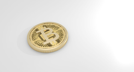 Bitcoin isolated on white