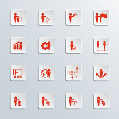 Business and management icon set