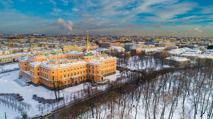 Saint Petersburg. Museums in St. Petersburg. Streets of Petersburg. Russia. Petersburg in the winter. Engineering lock. Panorama of St. Petersburg. Cities of Russia.