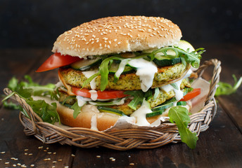 Healthy vegetarian burger
