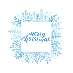 Naklejka na ściany i meble Merry Christmas and Happy New Year vector card. Holidays frame