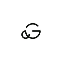Letter G Outline Monogram Creative Abstract Icon Logo Design Template Element Vector
