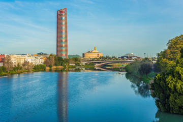 Naklejka premium The Torre Sevilla in Seville, Spain.