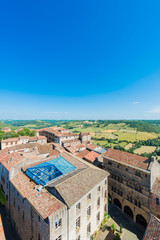 Naklejka premium Cordes-sur-Ciel, France from Saint Michel belltower