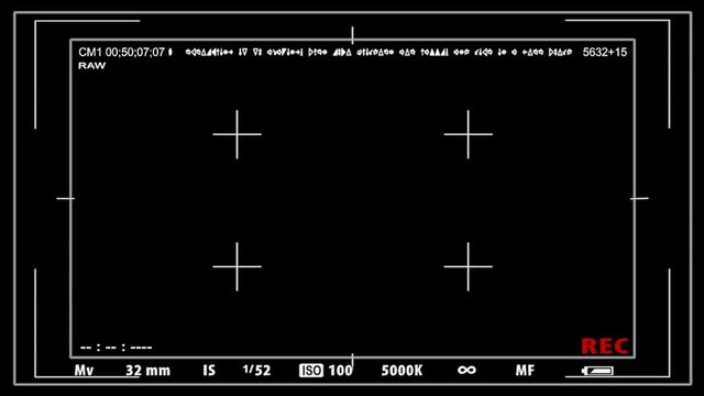 Camcoder overlay with alpha channel. Black and white to use for Alpha channel as template for your video