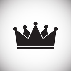 Crown icon on white background for graphic and web design, Modern simple vector sign. Internet concept. Trendy symbol for website design web button or mobile app.