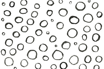 Black ink abstract background with waves and strokes on white paper background. Trendy look. Chaotic abstract organic design
