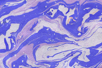 Bright colorful marble paper textures on white background. Chaotic stylish abstract organic design.