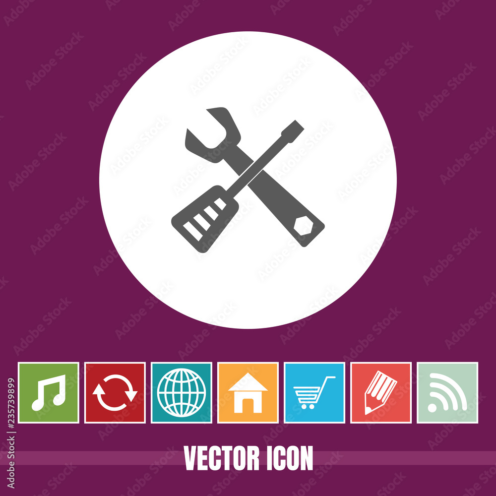 Poster very useful vector icon of tools with bonus icons very useful for mobile app, software & web