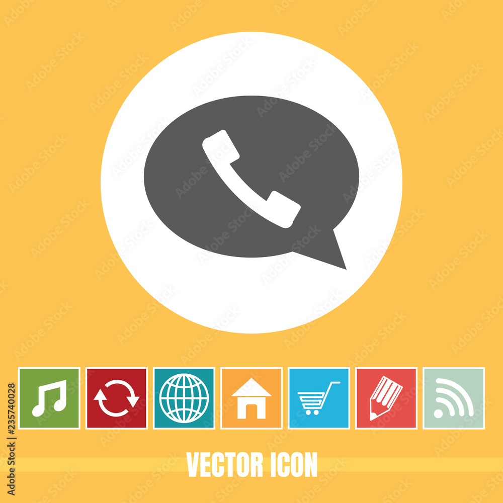 Aufkleber very useful vector icon of call & message with bonus icons very useful for mobile app, software & we