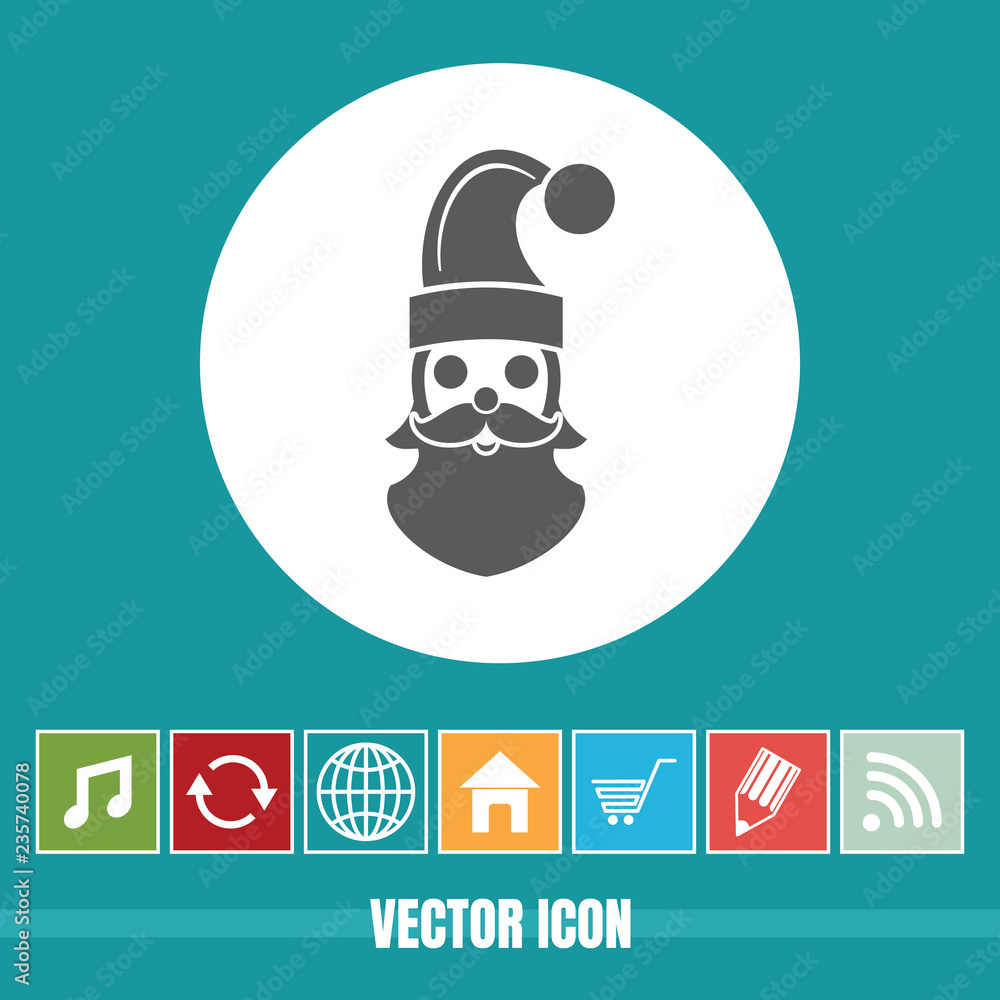 Poster very useful vector icon of santa clause with bonus icons very useful for mobile app, software & web