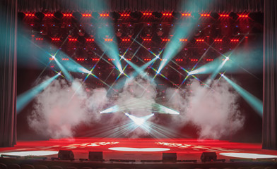 Red concert stage