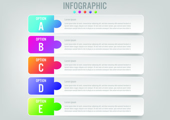Business infographic labels template with options.Creative concept for infographic.