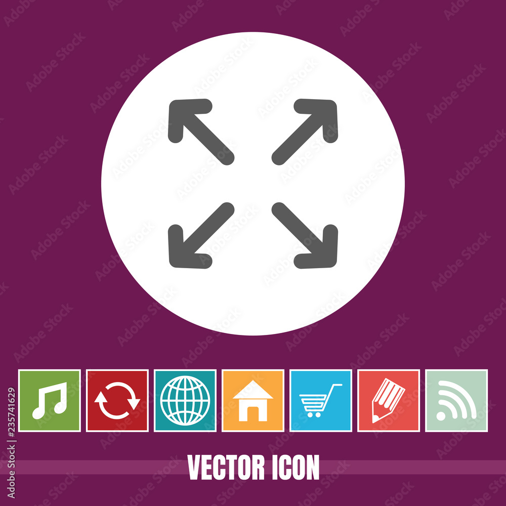Aufkleber very useful vector icon of 4 arrow with bonus icons very useful for mobile app, software & web