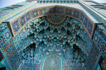 the wall and mosaic of Saint Petersburg mosque