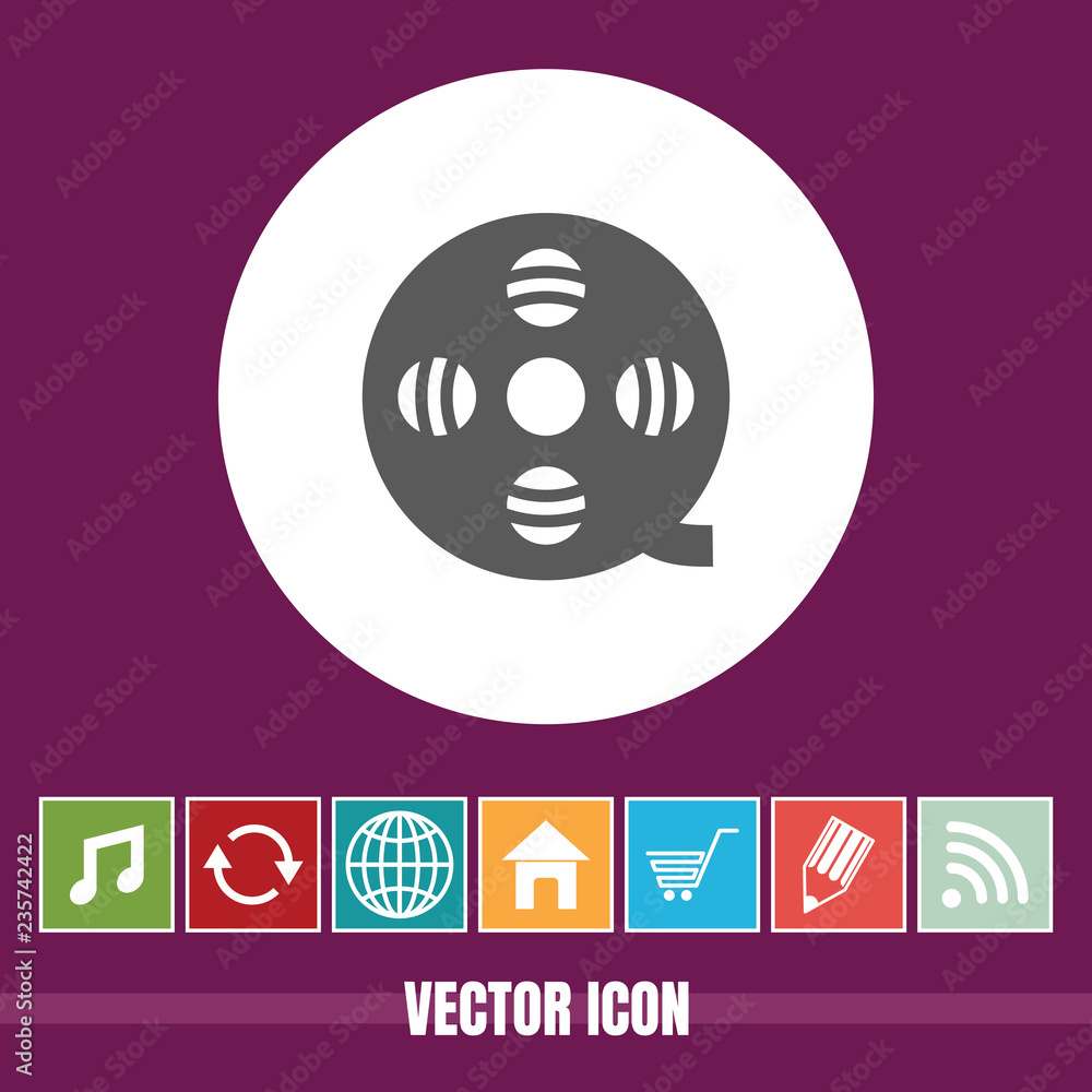 Aufkleber very useful vector icon of video with bonus icons very useful for mobile app, software & web
