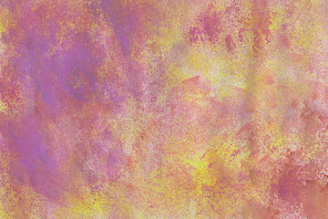 Acrylic colorful abstract background with waves and strokes on white paper background. Trendy look. Chaotic abstract organic design.