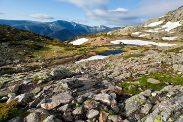 Parque Natural de las Lagunas de Peñalara en primavera. Madrid. España