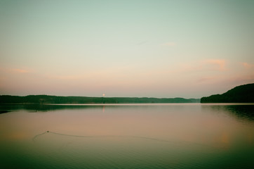 sunset over lake