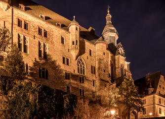 Fototapeta premium zamek w Marburgu (Niemcy) zjęcia nocne